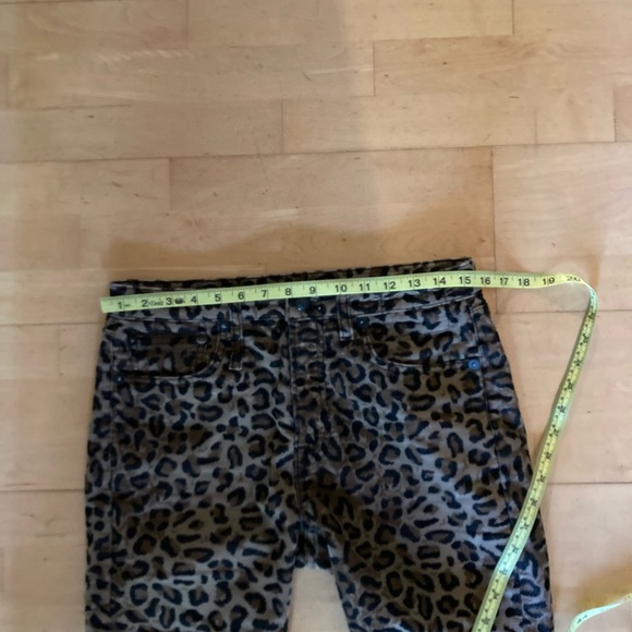 R 13 Alison leopard print corduroy jeans 28 6/8 punk pants stretch - Picture 7 of 15
